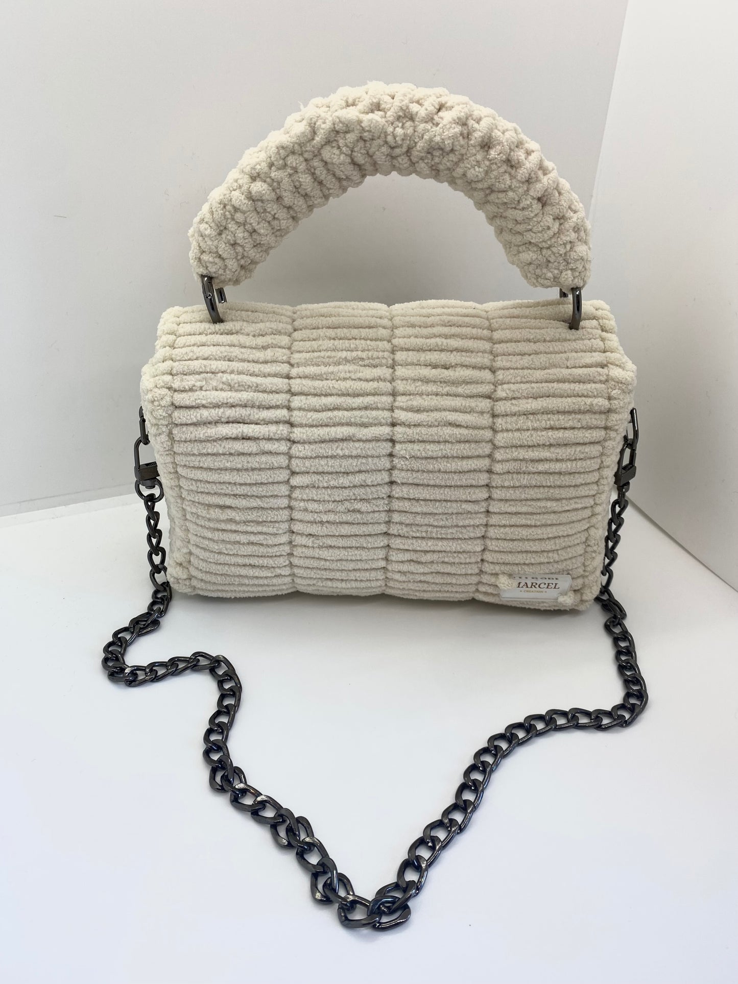 Sac Crème Effet Chenille