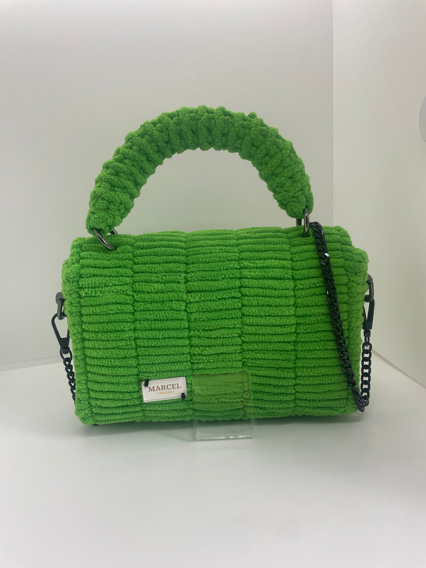 Sac vert chenille