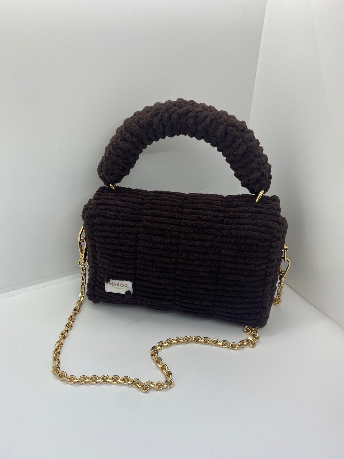 Sac Marron Effet Chenille