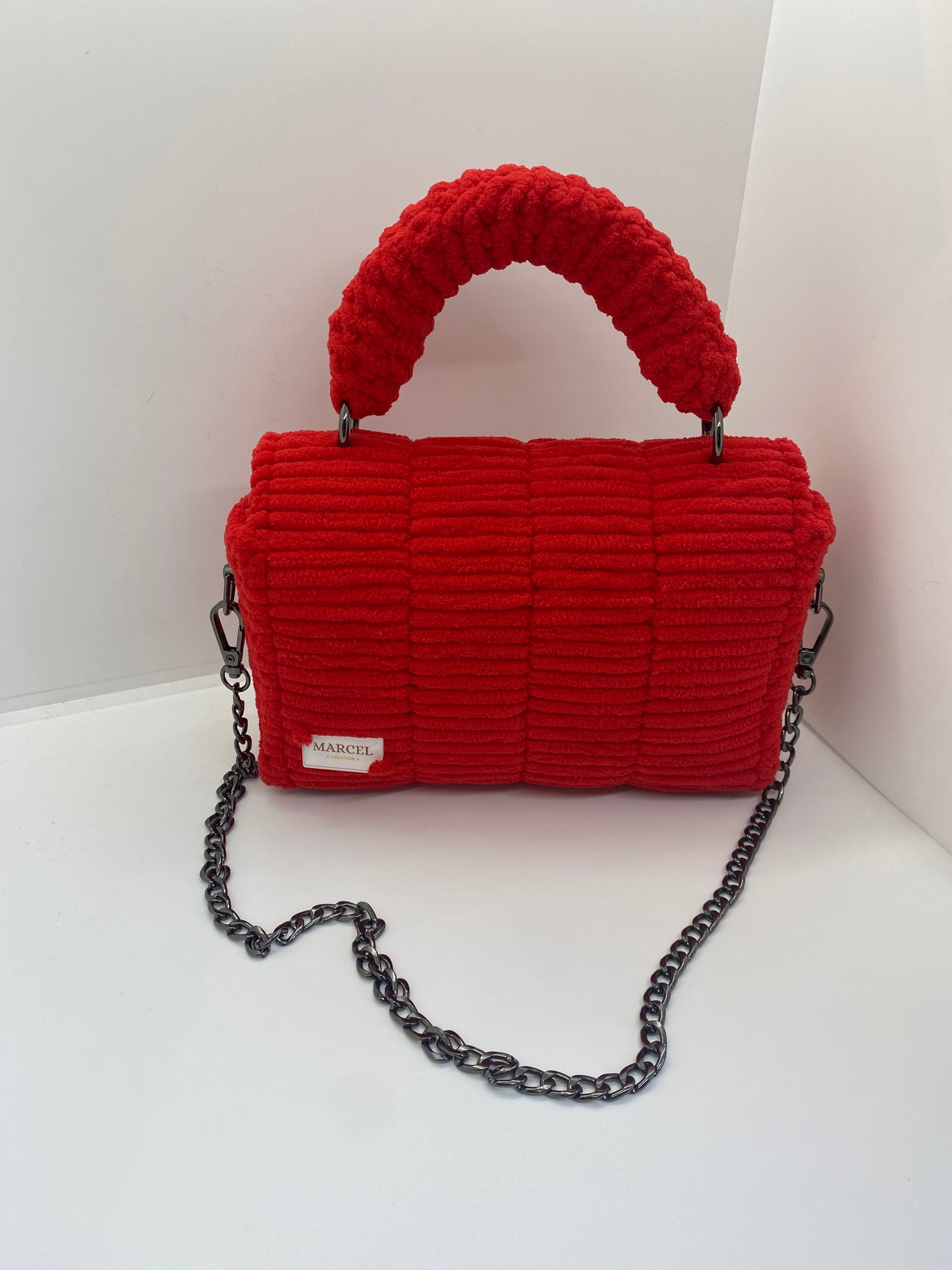 Sac Rouge Effet Chenille