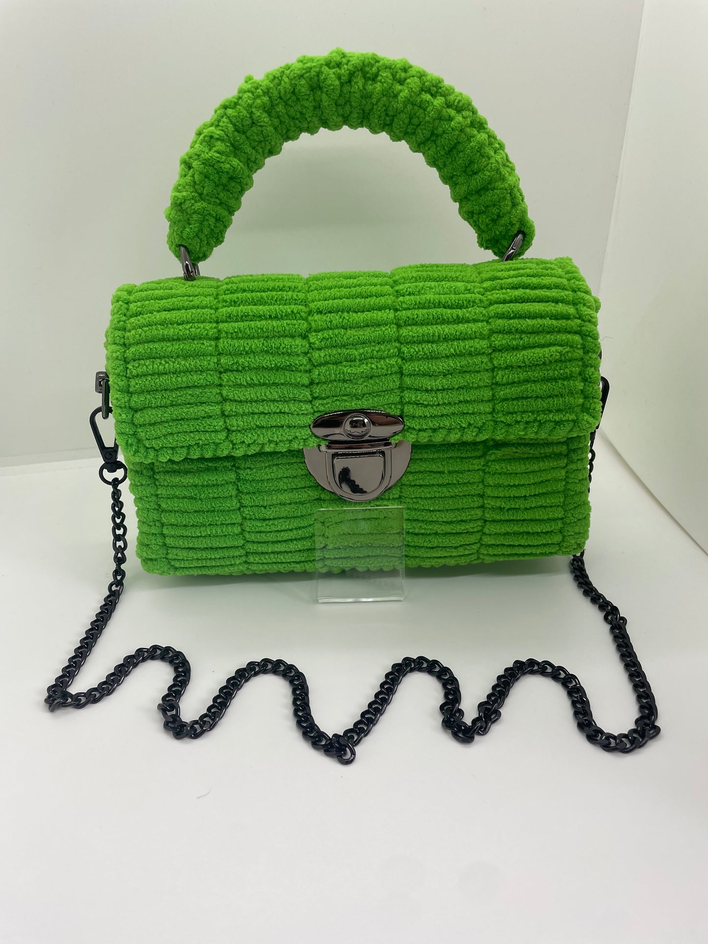 Sac vert chenille