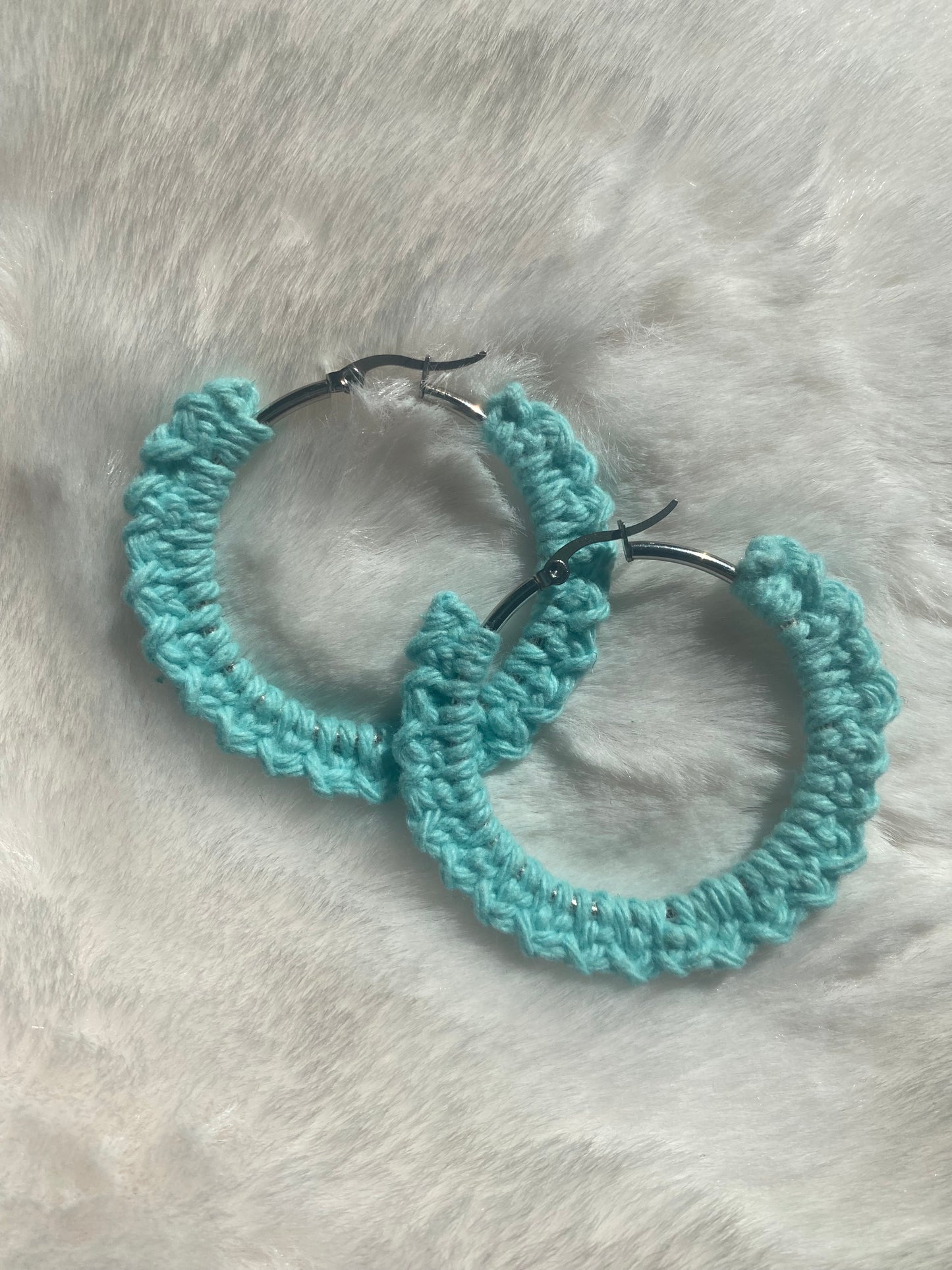 Boucles d'oreilles bleu pastel