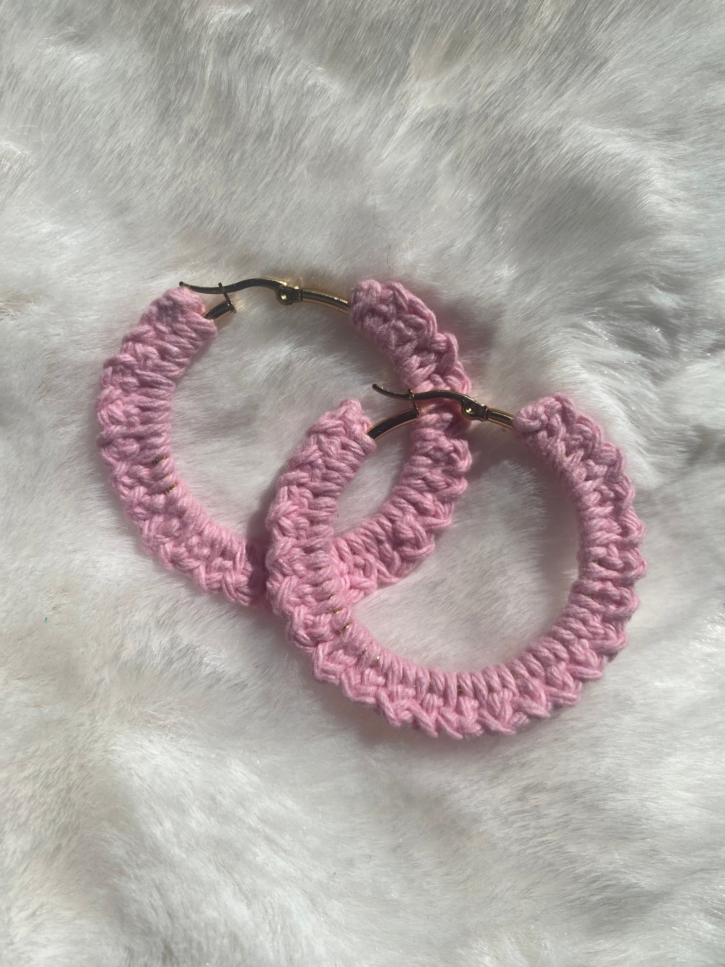 Boucles d'oreilles rose pastel