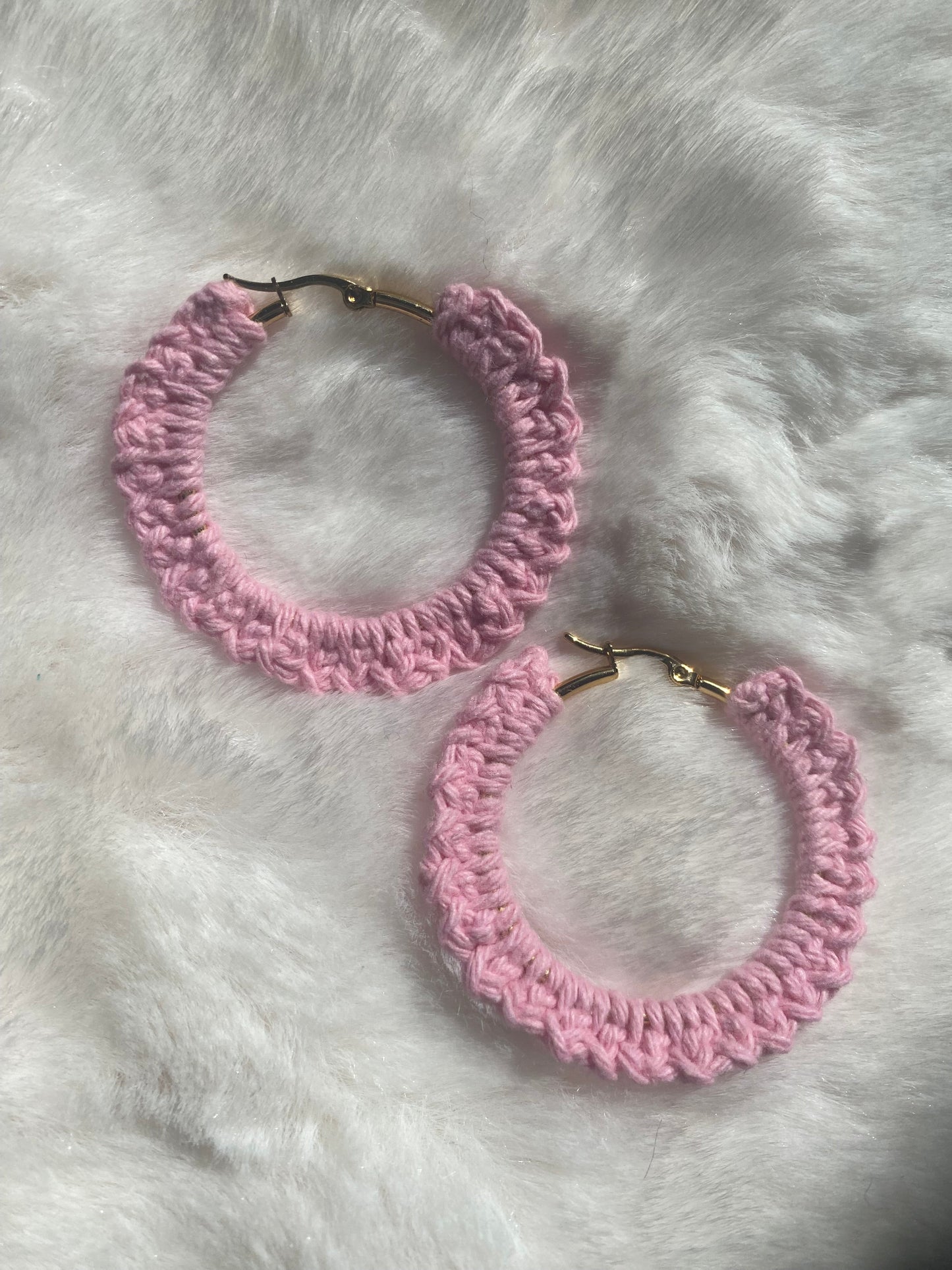 Boucles d'oreilles rose pastel