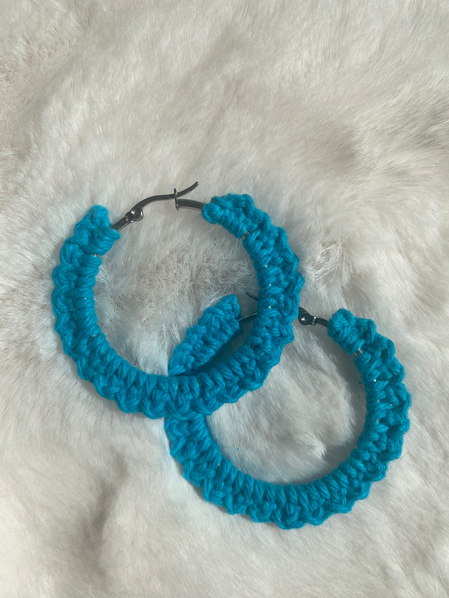 Boucles d'oreilles bleu vif