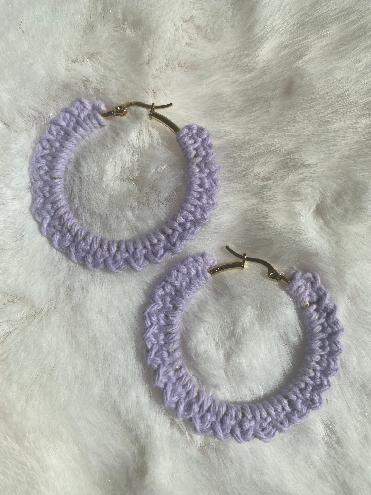 Boucles d'oreilles violet clair