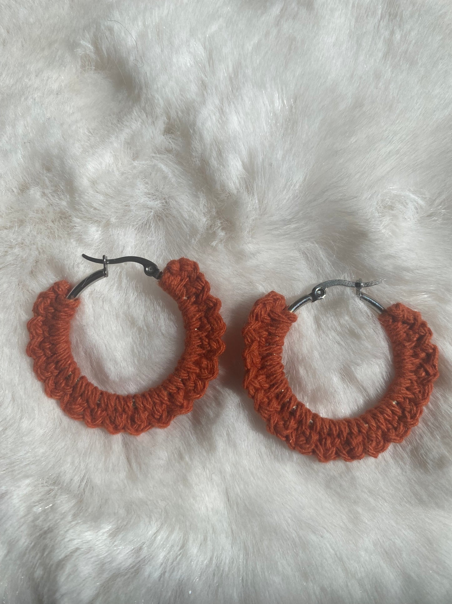 Boucles d'oreilles marron