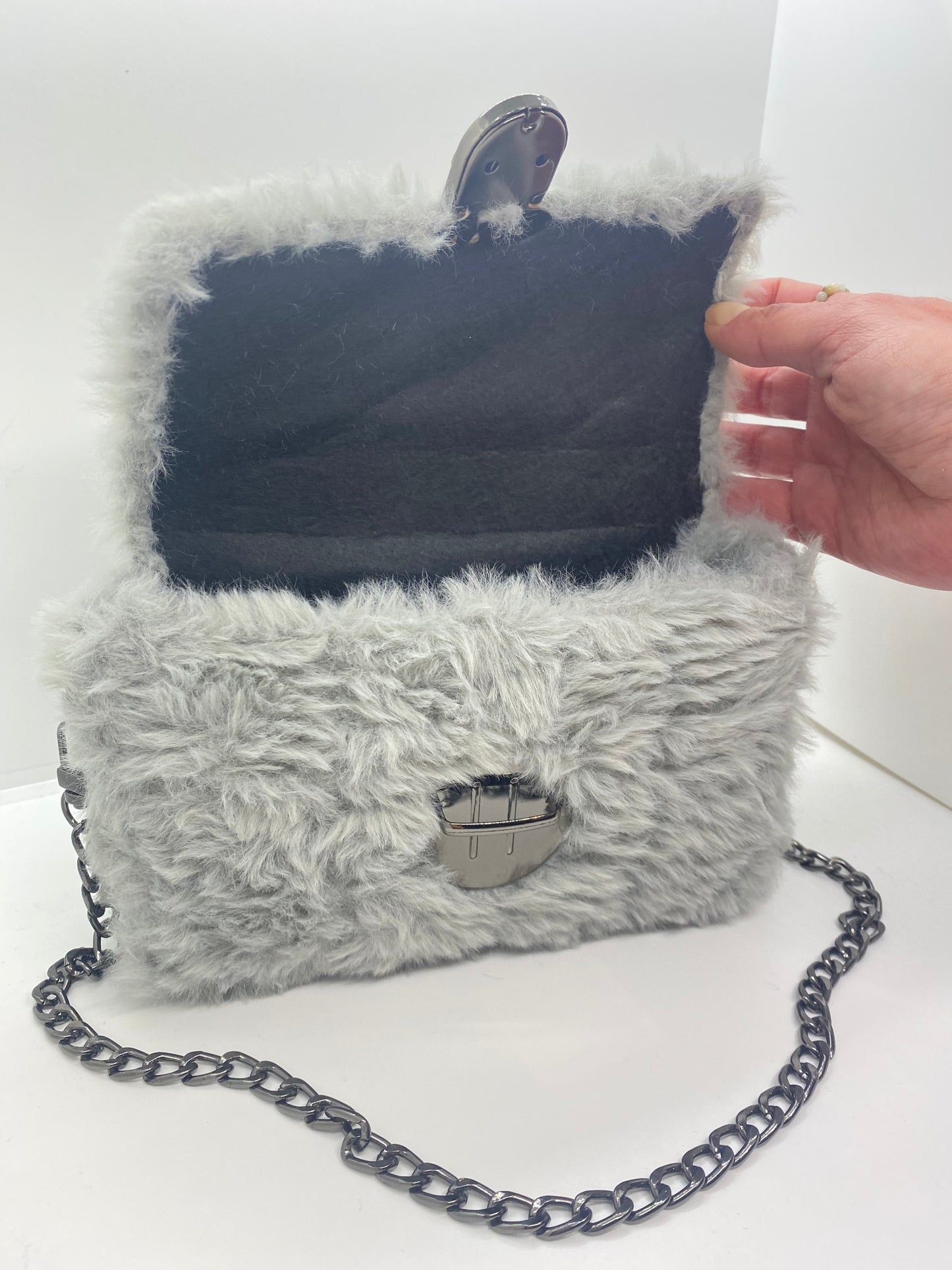 Sac Gris fluffy