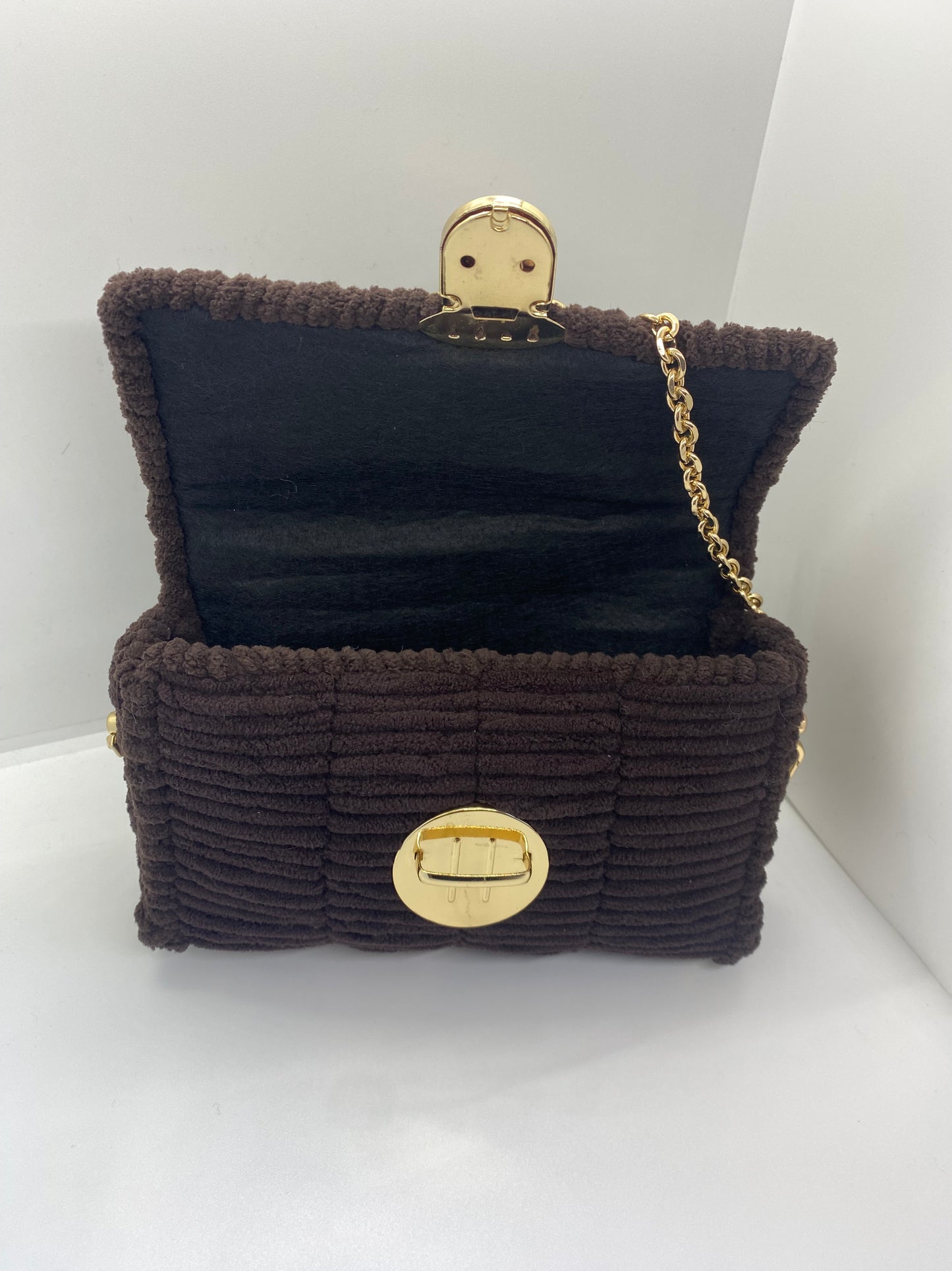 Sac Marron Effet Chenille