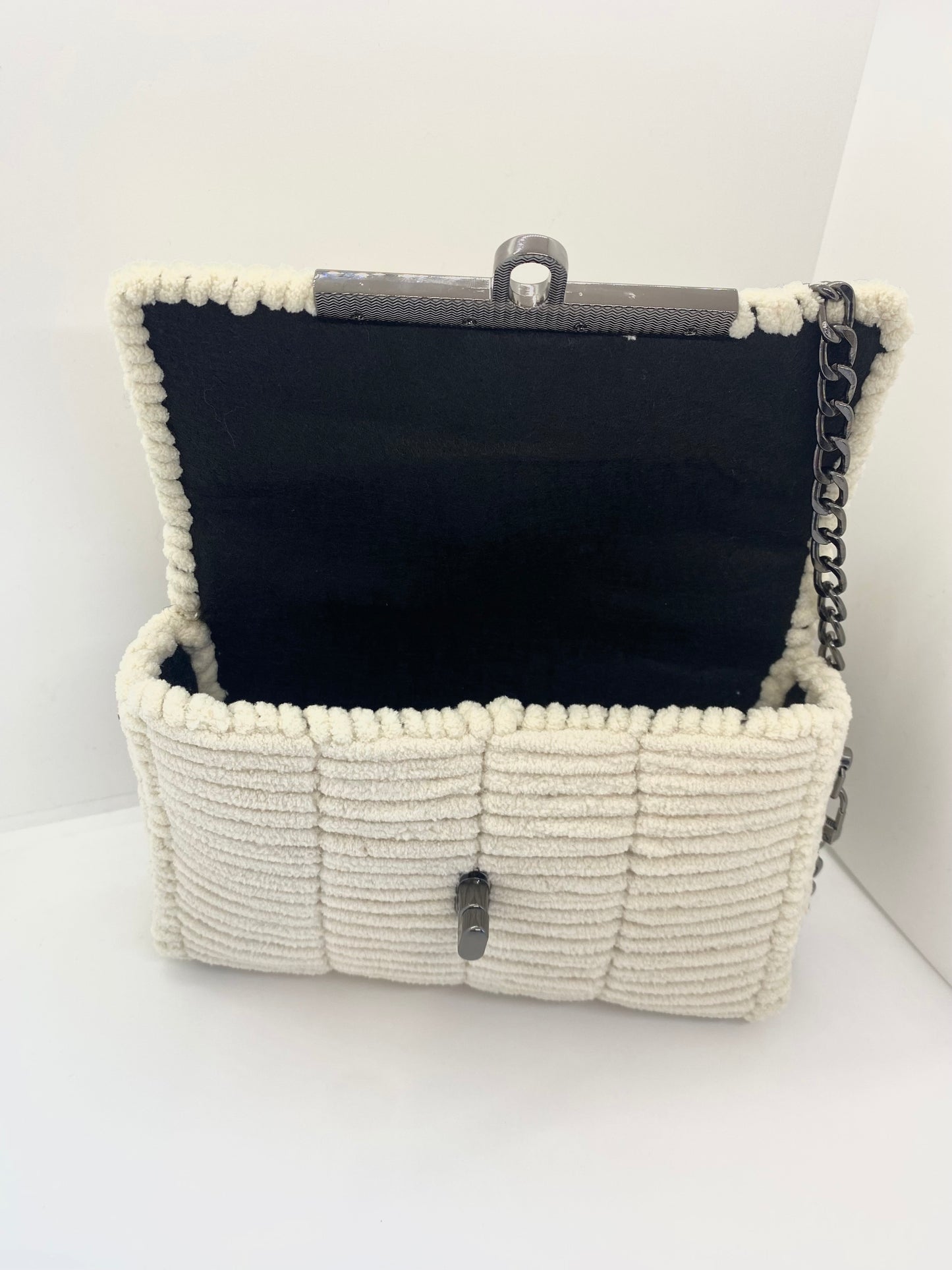 Sac Crème Effet Chenille
