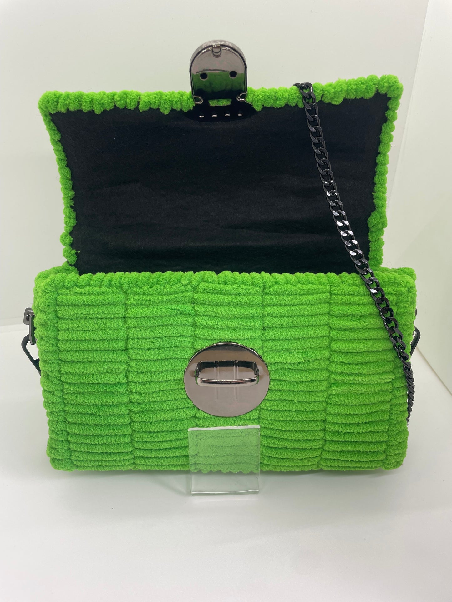 Sac vert chenille