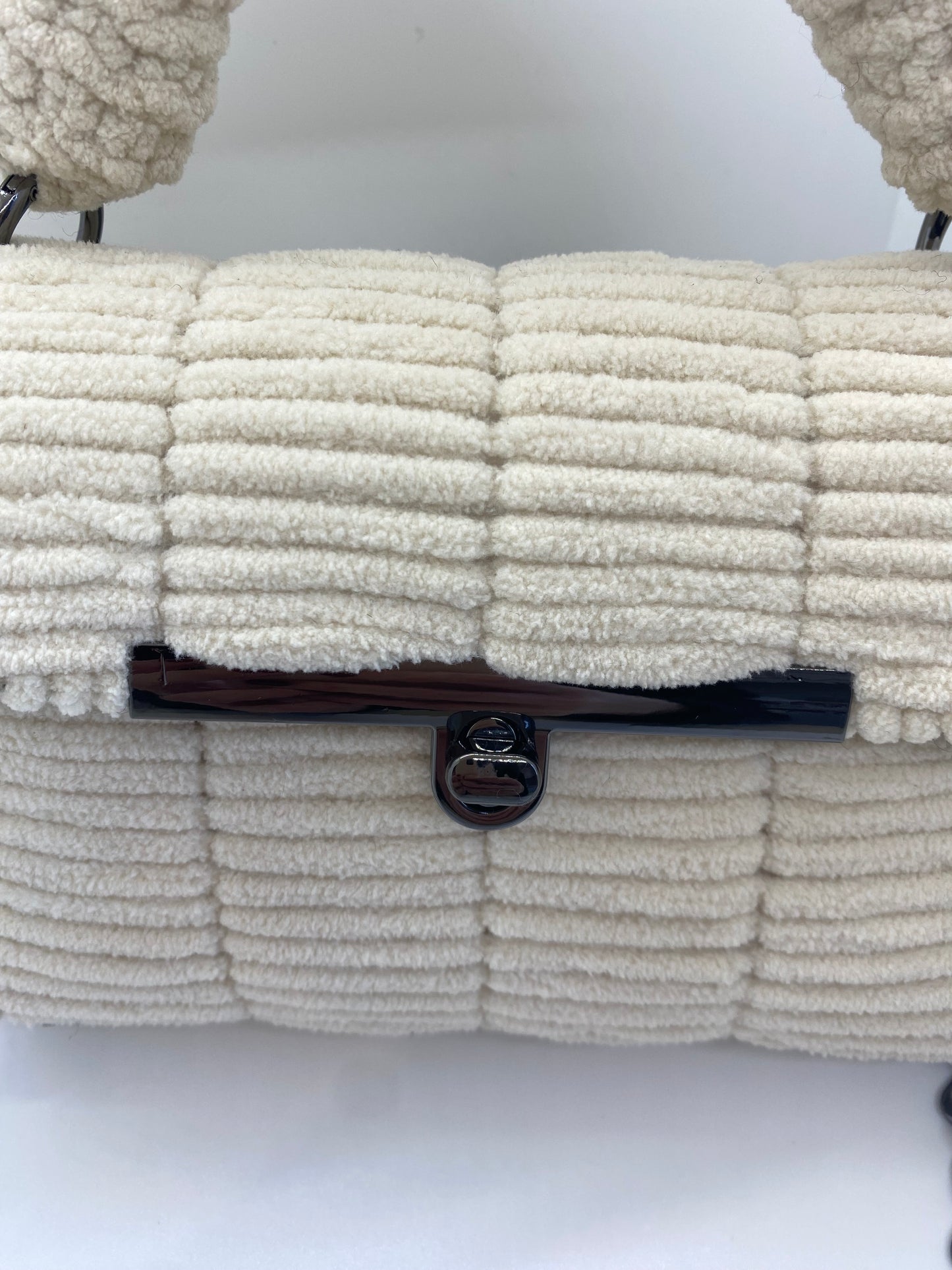 Sac Crème Effet Chenille