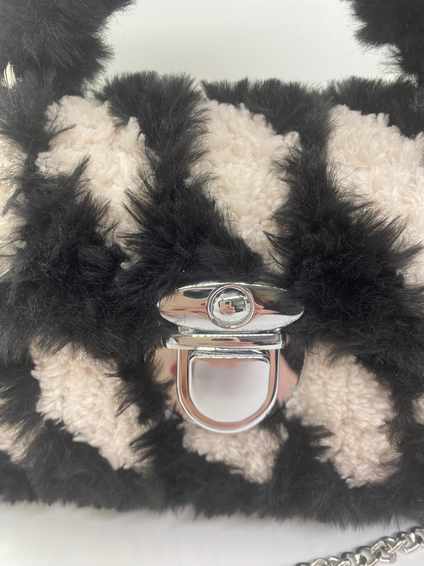 Sac Noir/Blanc fluffy