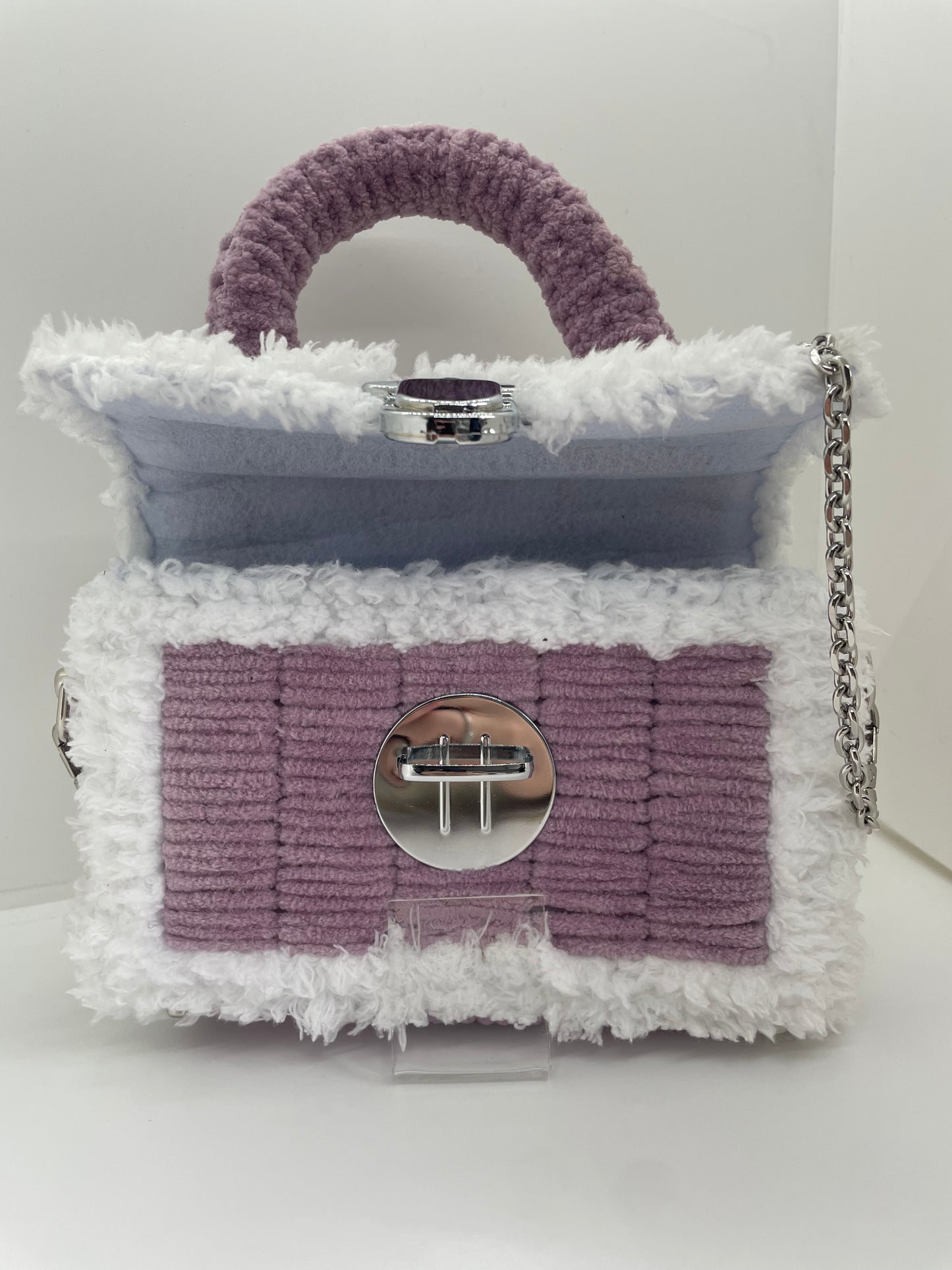 Sac violet et blanc