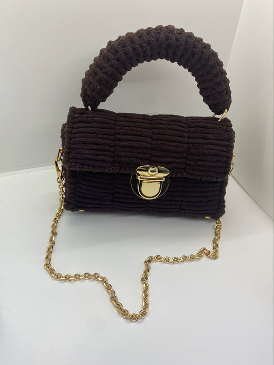 Sac Marron Effet Chenille