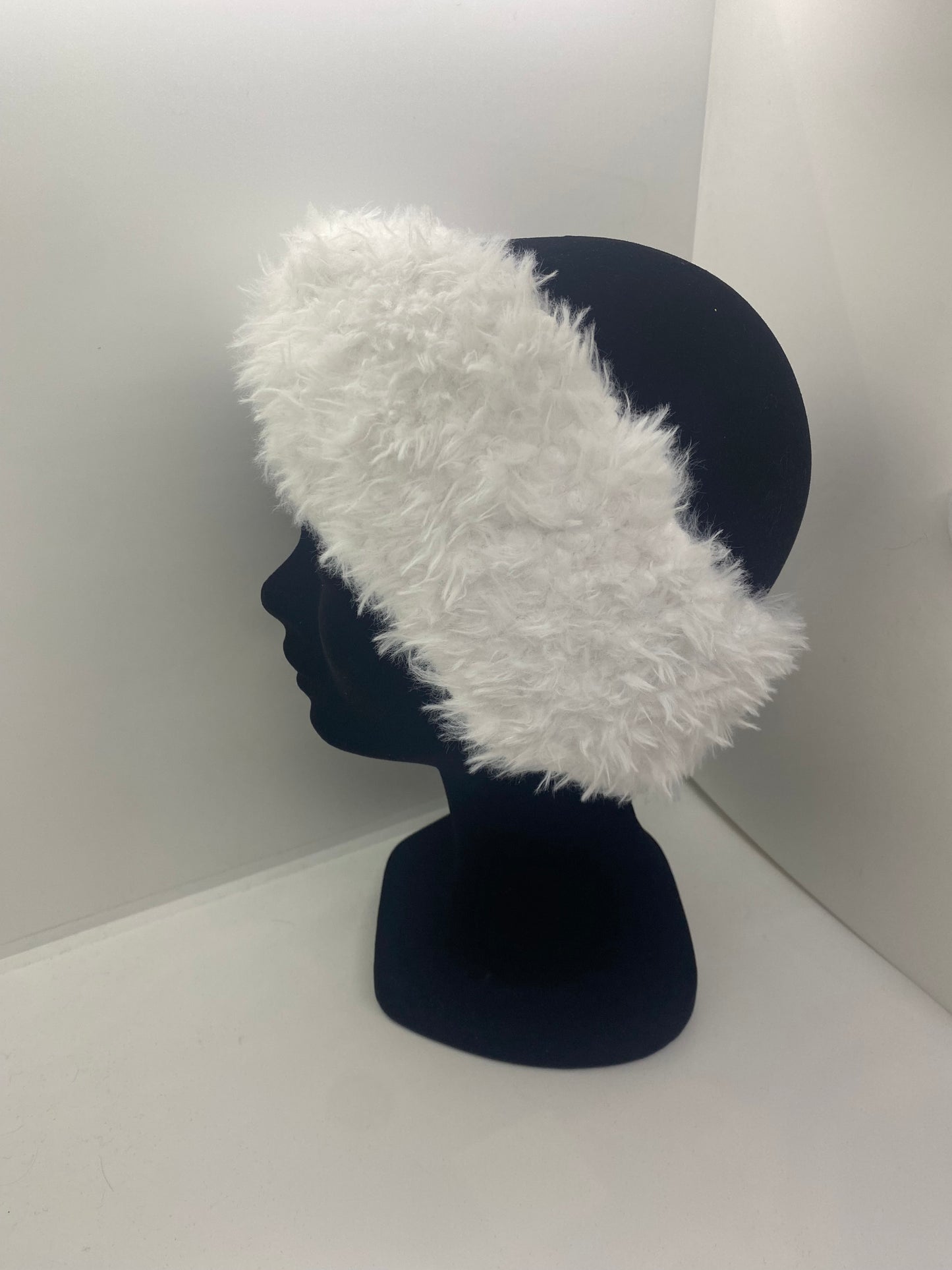 Sac Blanc/Rose Effet Fourrure