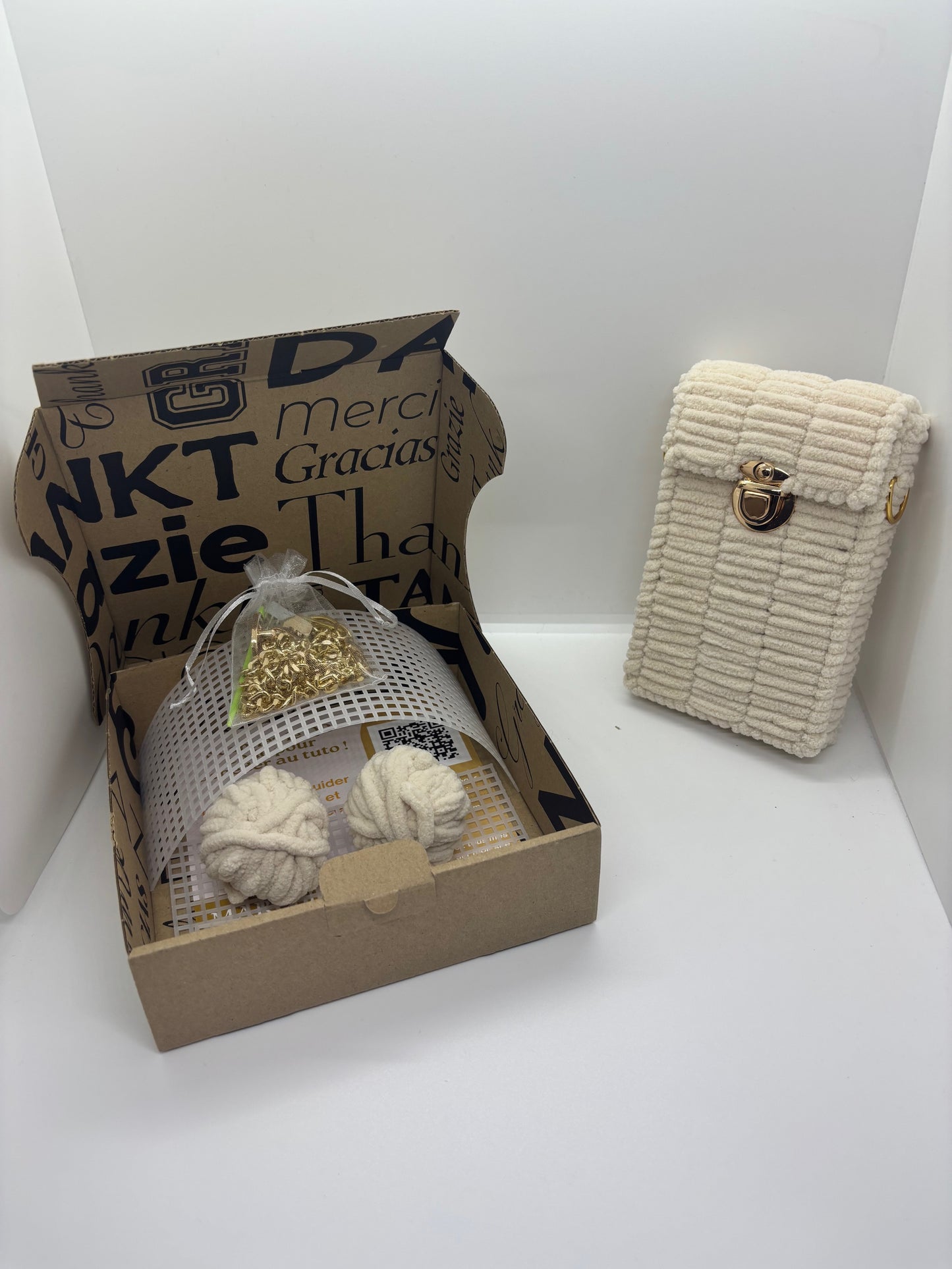 KIT DIY POCHETTE PORTABLE BEIGE