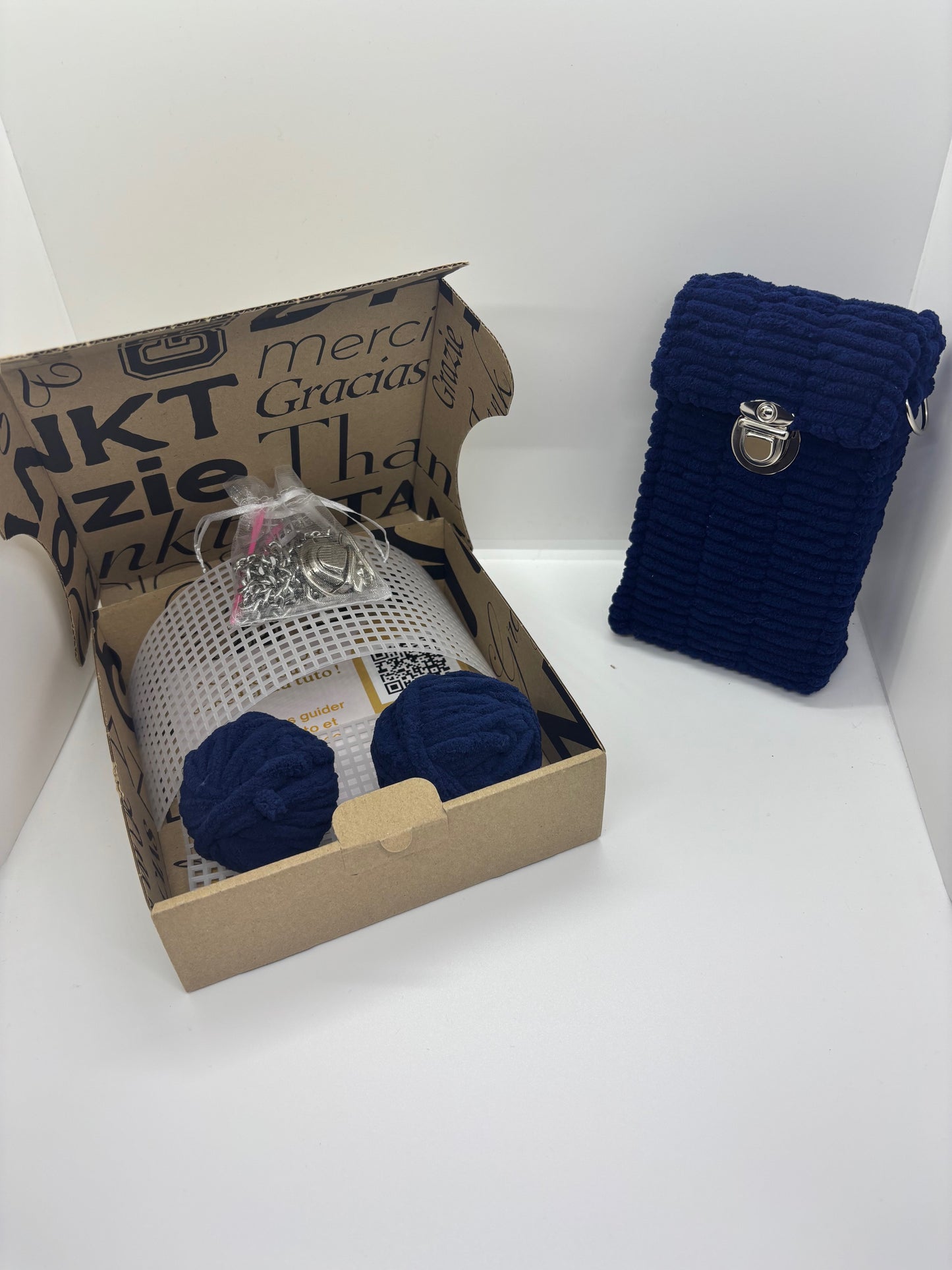 KIT DIY POCHETTE PORTABLE BLEU