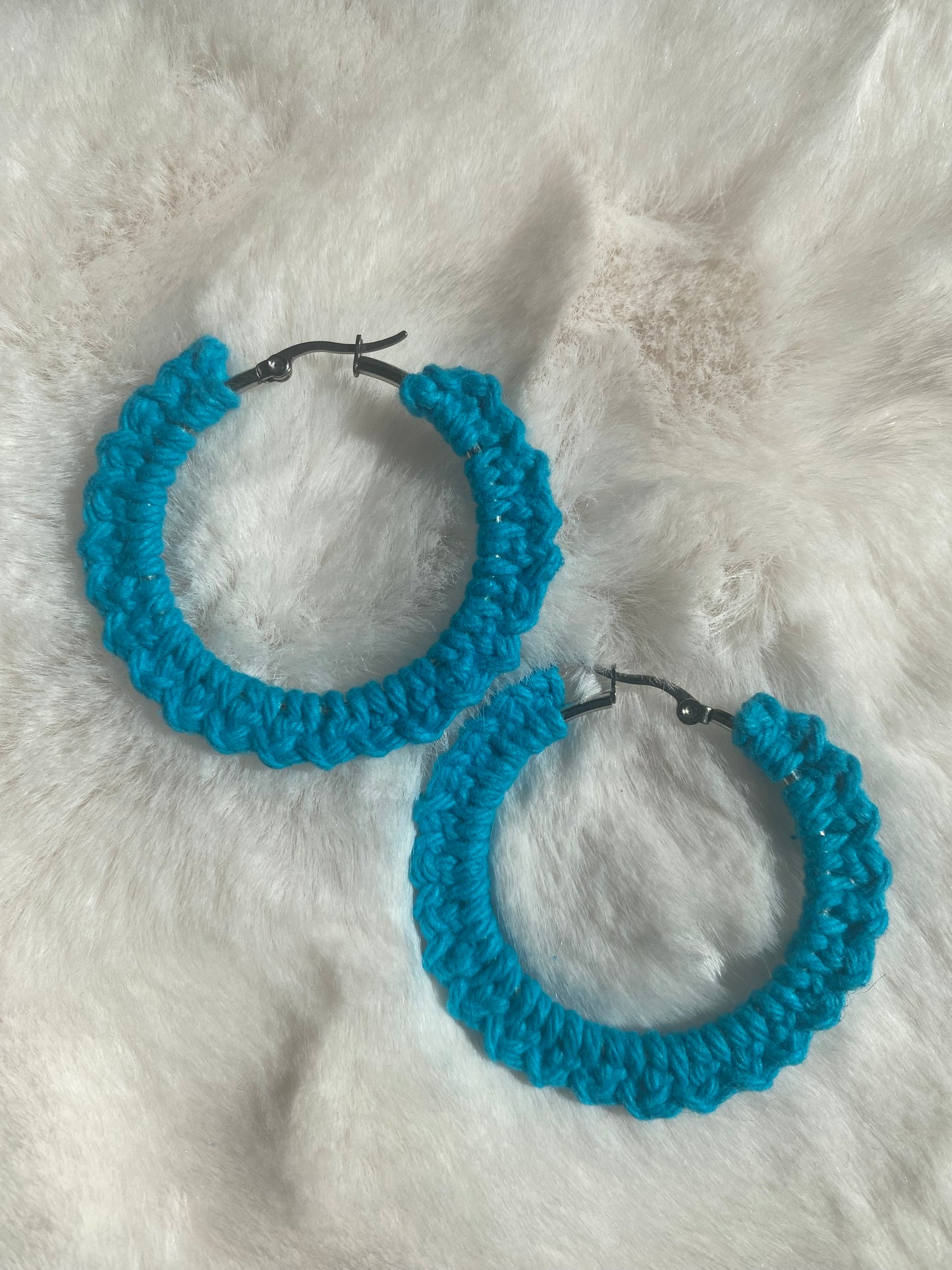 Boucles d'oreilles bleu vif