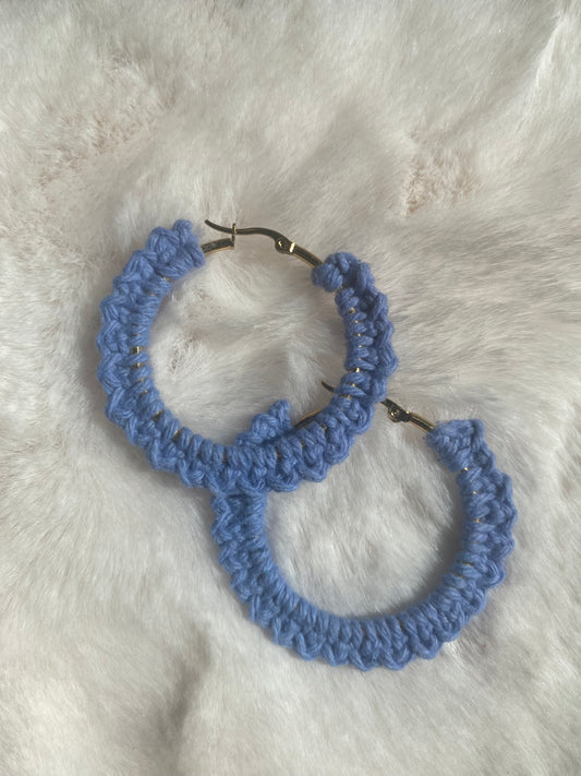 Boucles d'oreilles bleu clair